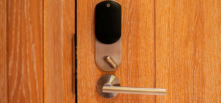 Automatic Locking Door Knob Walnut